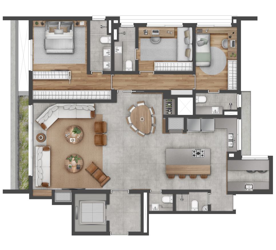 Apartamento Opção Layout 3